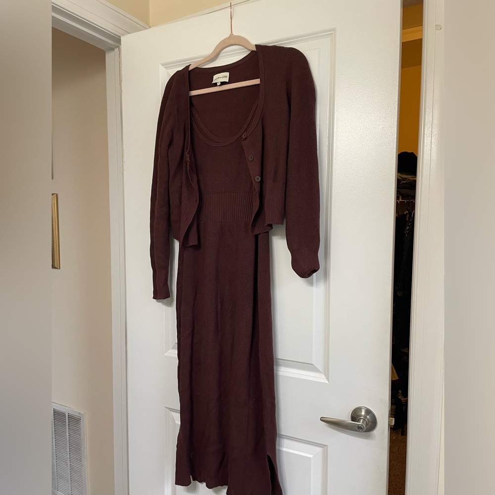 Freshman Chocolate Long Sleeve Dress Set